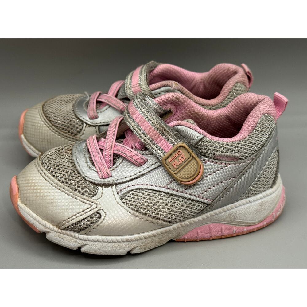 Stride Rite Pink and Gray Kids Sneakers
